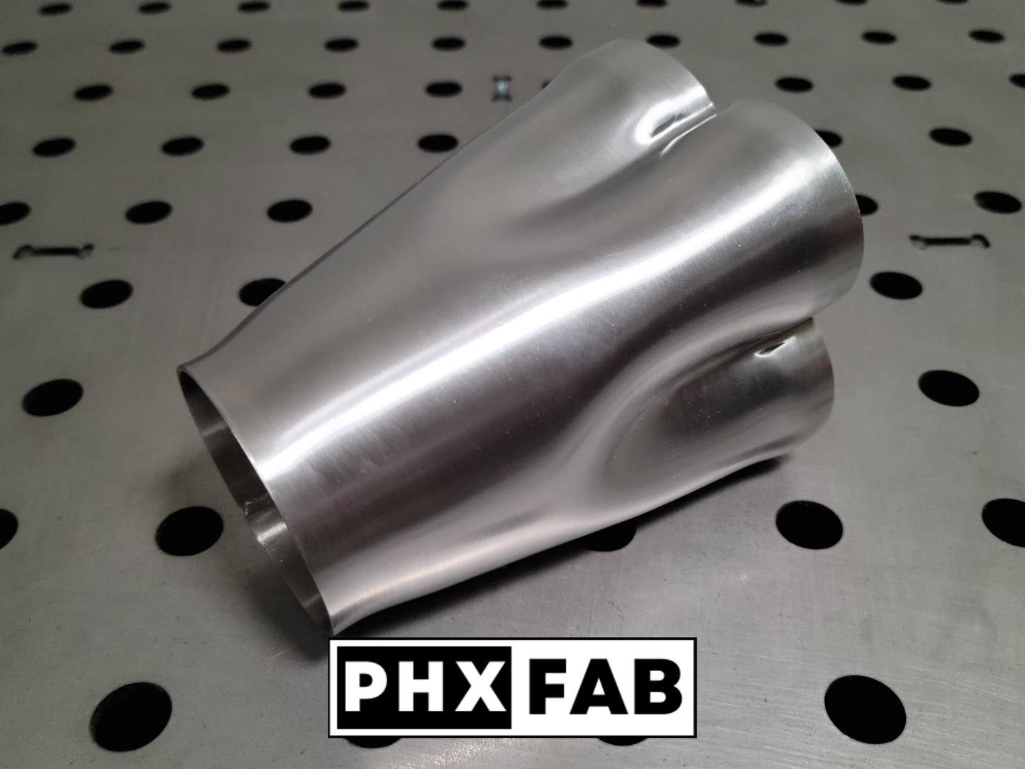 1 7/8" Inlet 2 3/4" Outlet 4 Into 1 Weld On Merge Collector 304 Stainless Steel